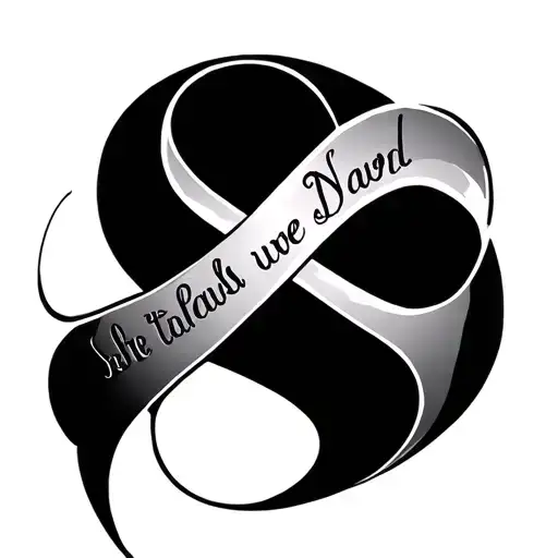 infinity symbol with names tattoo design idea