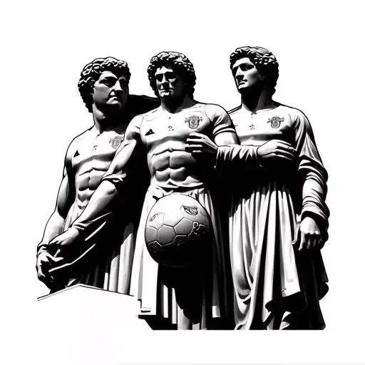 Manchester United Holy Trinity Statue outside Old Trafford Stadium  tattoo design idea