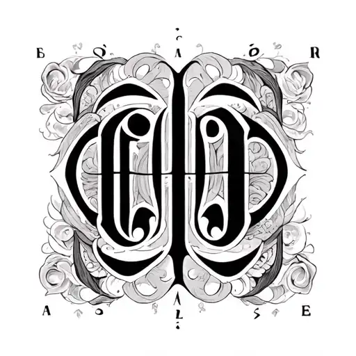 Two Word Ambigram Generator tattoo design idea