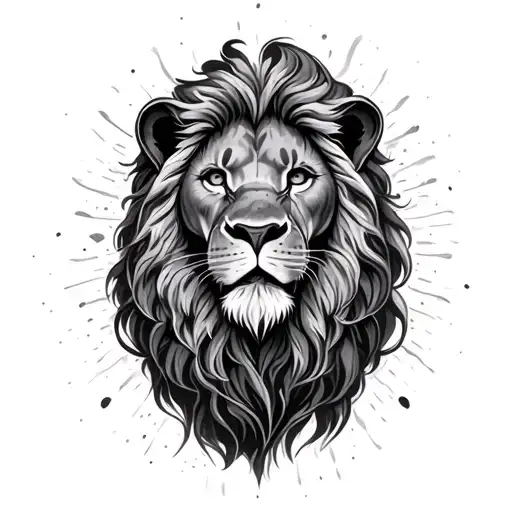 Fullvsleeve arm lion, family, hope  tattoo design idea