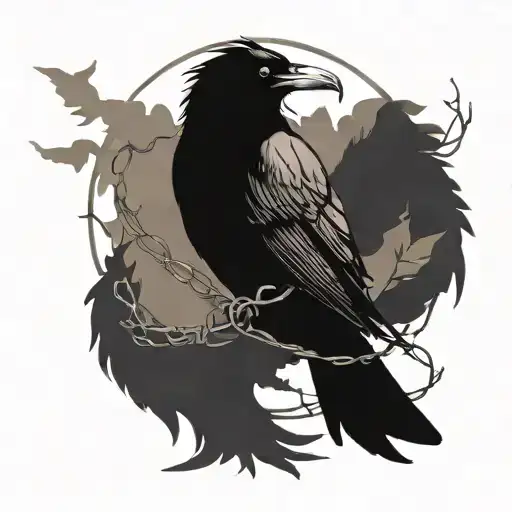 Quoth the raven, nevermore. on barbed wire  tattoo design idea