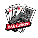 "risk taker" "risk taker" "risk taker" black and red word "risk taker" with playing cards dice and glock 19 less cards tattoo design idea