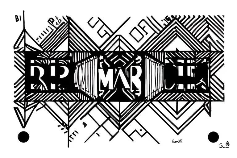 Bingo Card that says RIP MARIE tattoo design idea