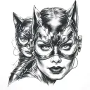 catwoman from dc tattoo design idea