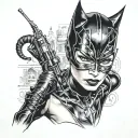 catwoman from dc tattoo design idea