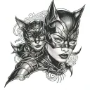 catwoman from dc tattoo design idea