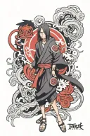 Itachi Uchiha tattoo design idea