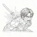 eren yeager attack on titan tattoo design idea