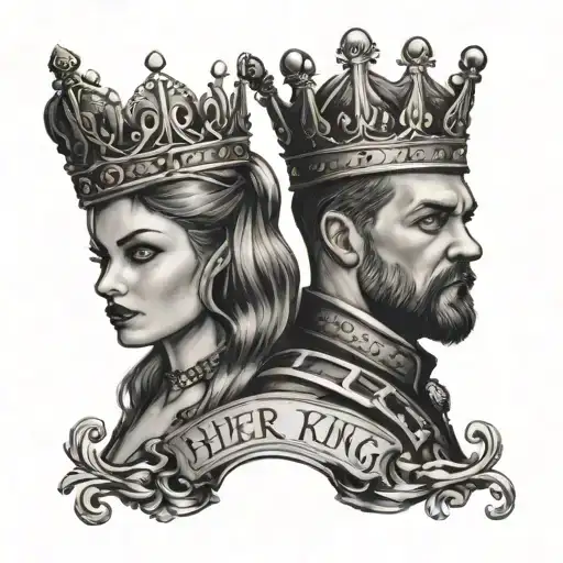 her king his queen marching tattoos tattoo design idea