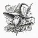 Wizard tattoo design idea