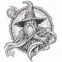 Wizard tattoo design idea