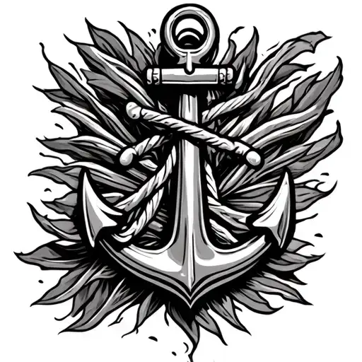Fouled Anchor tattoo design idea