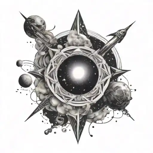 Consciousness expanding into the cosmos tattoo design idea