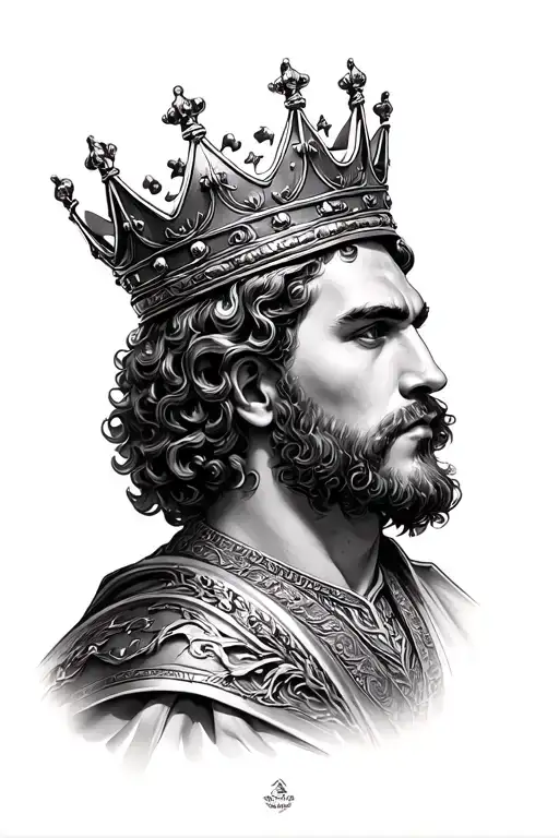 a king's crown is heavy because his path is harder and purpose is heavier tattoo design idea