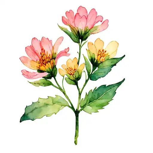 flowering cardamom and seed pod tattoo design idea