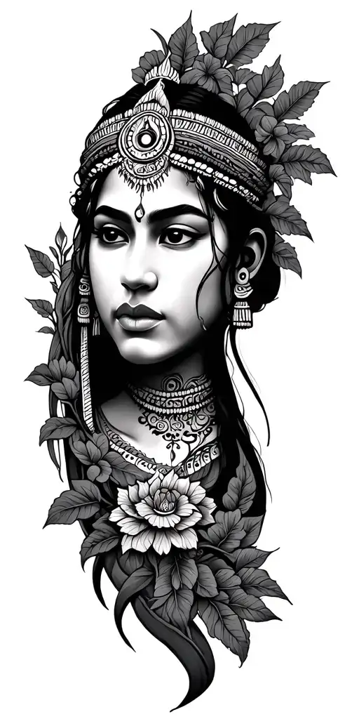 nepali tattoo containing forest tattoo design idea