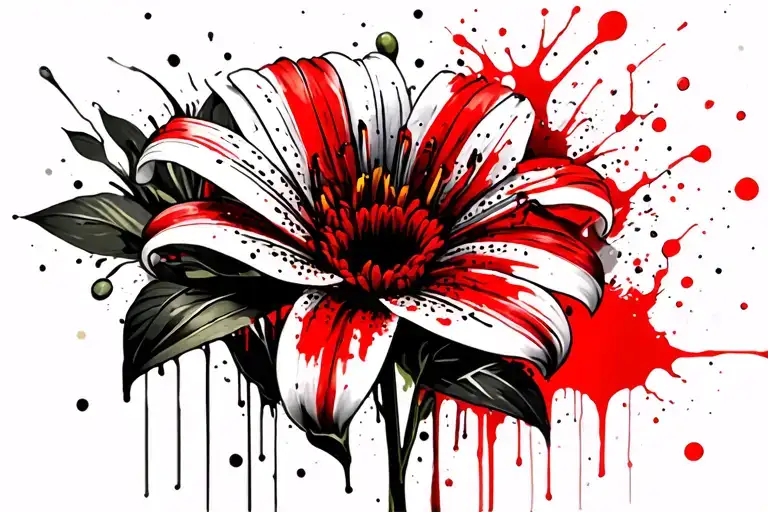 Lily 1 Chrysanthemum 1 Gladeolus tattoo design idea