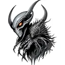 alien and enki tattoo design idea