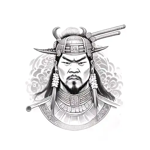 yasuke black samurai tattoo design idea