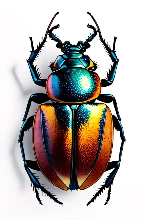 scarab beetle tattoo design idea