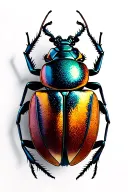 scarab beetle tattoo design idea