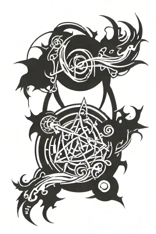 full metal alchemist alchemy circle tattoo design idea