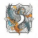infant daughter reborn single phoenix tattoo rising from the ashes tattoo design idea