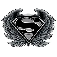 superman logo merged with wings tattoo design idea
