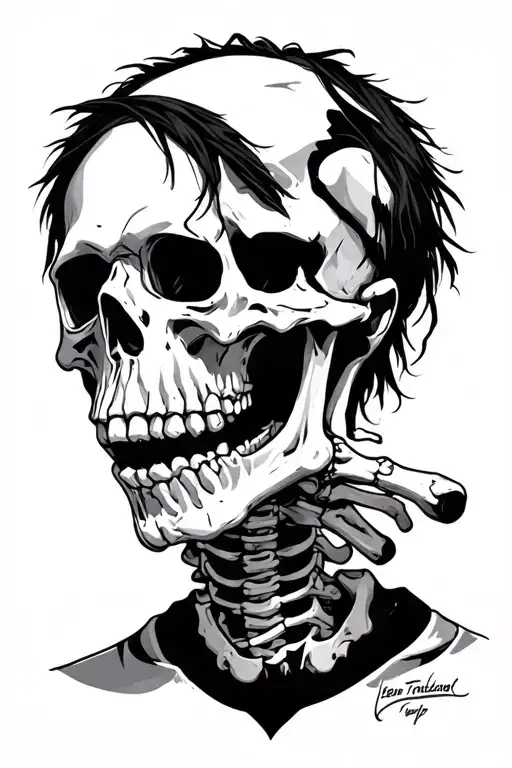 levitate of twenty one pilots skeleton clique tattoo design idea