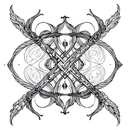 Gemini and Aquarius tattoo design idea