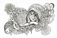 unconditional love symbols tattoo design idea