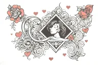 unconditional love symbols tattoo design idea