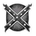 Confederate flags tattoo design idea