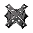 Confederate flags tattoo design idea