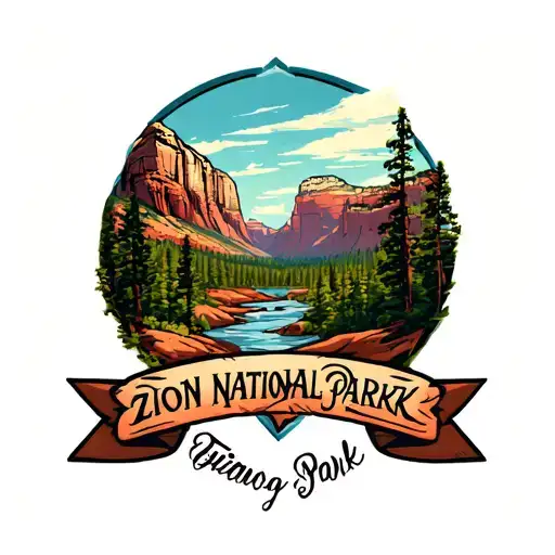 zion national park tattoo design idea