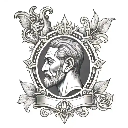 leon con corona tattoo design idea