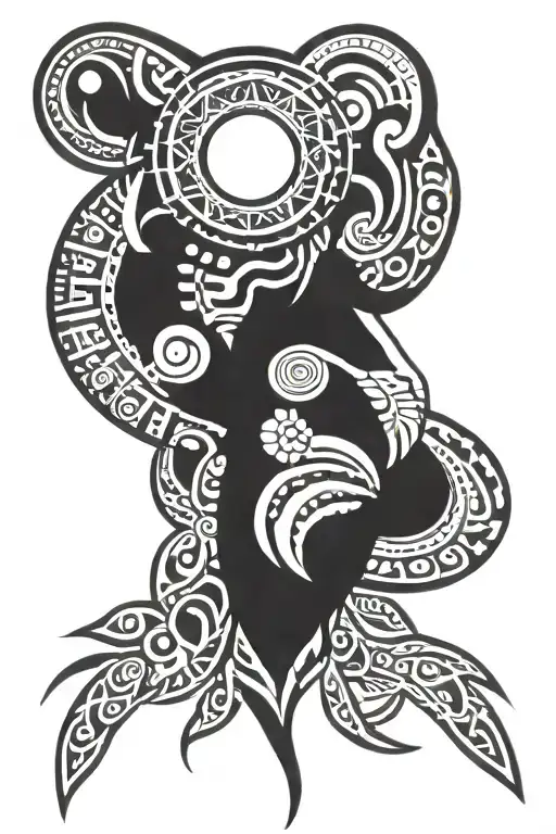 Puerto Rican Taino tribal tattoo sleeve tattoo tattoo design idea