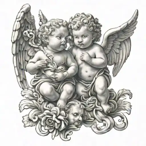 Cherubs tattoo design idea