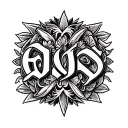 Two Word Ambigram Generator tattoo design idea