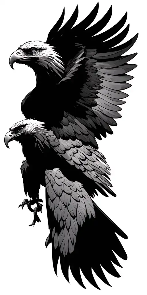 Kingdom of Württemberg, federal eagle, fearless and faithful tattoo design idea