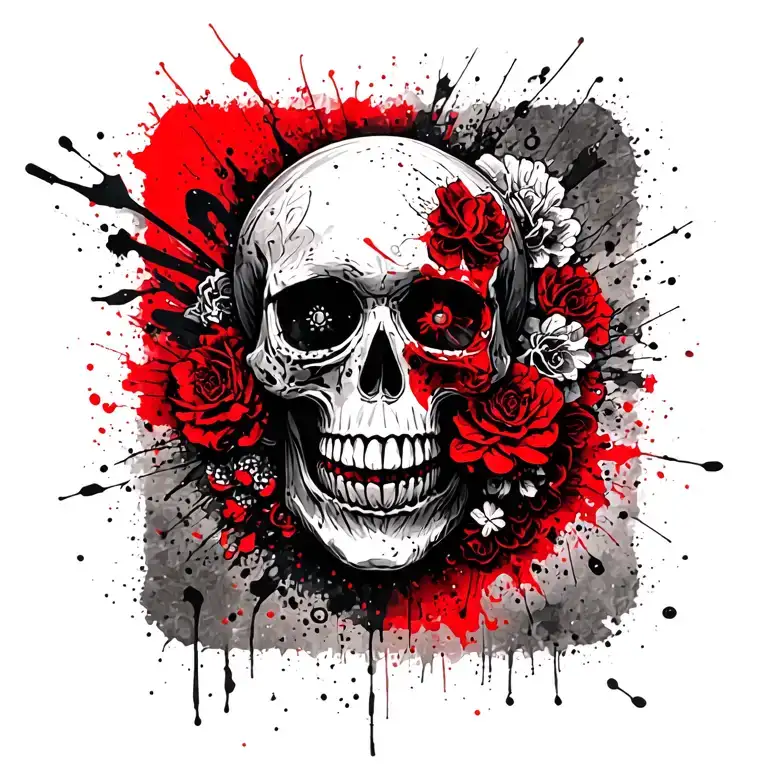 irish and mexican skulls and elements incorporated tattoo design idea