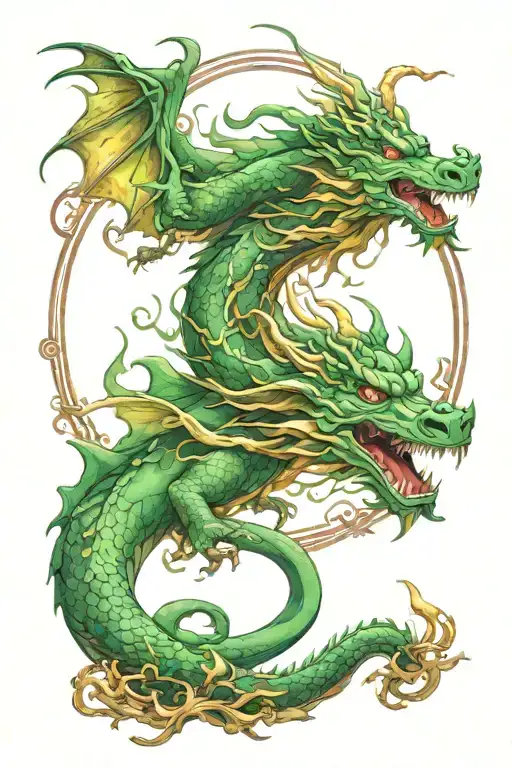 jade dragon tattoo design idea