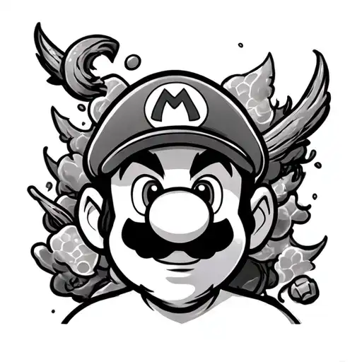 Mario tattoo design idea
