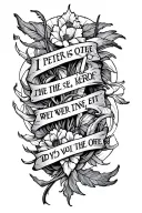 1 peter chapter 5 verse 8 tattoo design idea