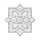 german pattern and hmong pattern intertwined tattoo design idea