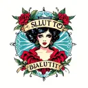 slut tattoo design idea