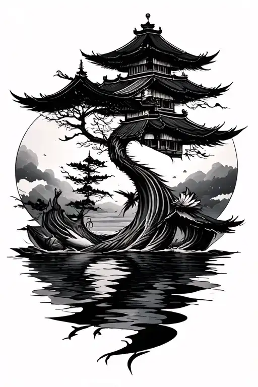 the Far East tattoo design idea