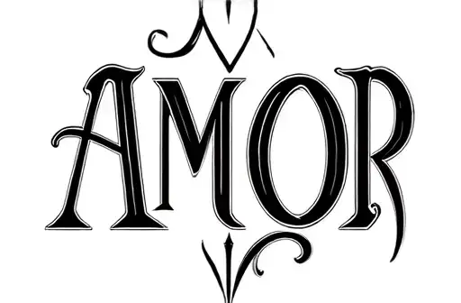 "AMOR" tattoo design idea
