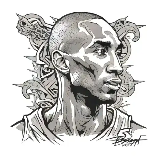 kobe bryant black mamba tattoo design idea