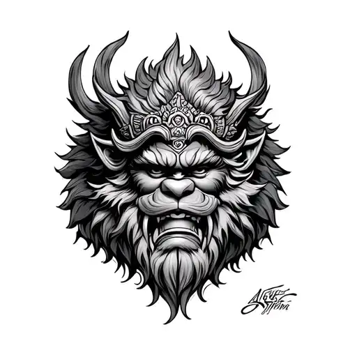 Narasimha tattoo design idea